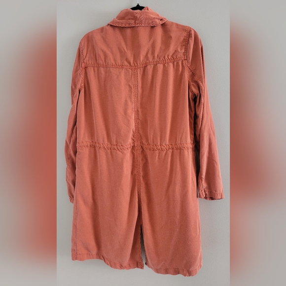 Max Jeans 100%Tencel Draped Drawstring Long Duster Cardigan Terracotta Medium - Picture 15 of 16
